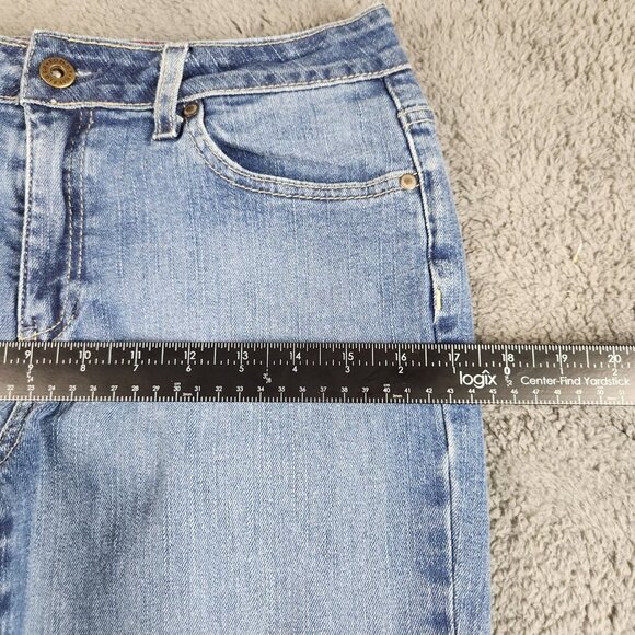 Tommy Hilfiger Bootcut Jeans Women's Size 8 Blue Mid Rise Y2K Relaxed Fit Cotton - Picture 4 of 10
